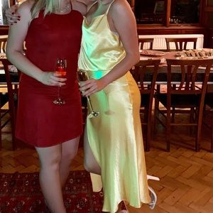 Yellow forever 21 gown dress